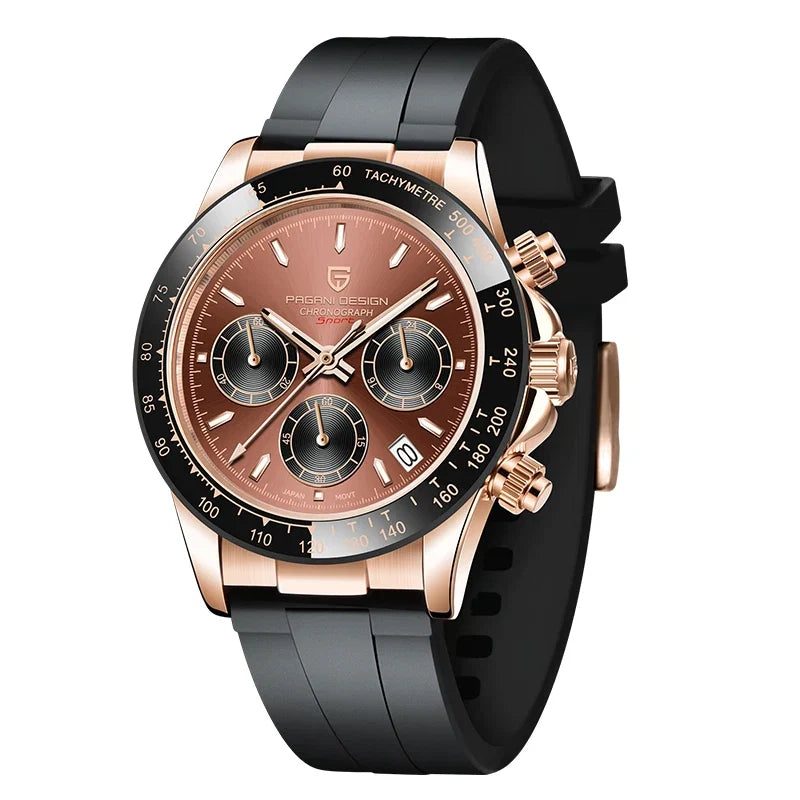 PAGANI DESIGN Mens Chronograph Quartz Watch Waterproof Wristwatch