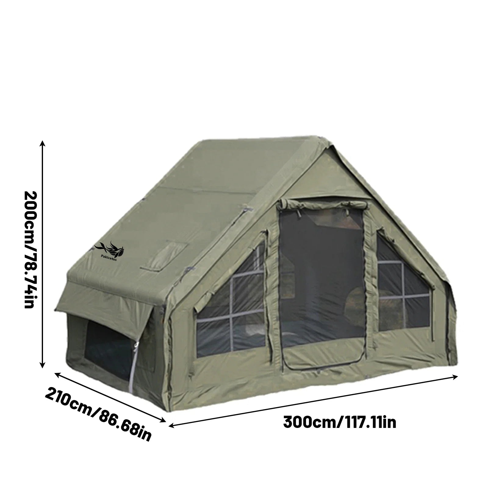 Pakicetus Inflatable Camping Tent Quick Setup Air Frame Shelter