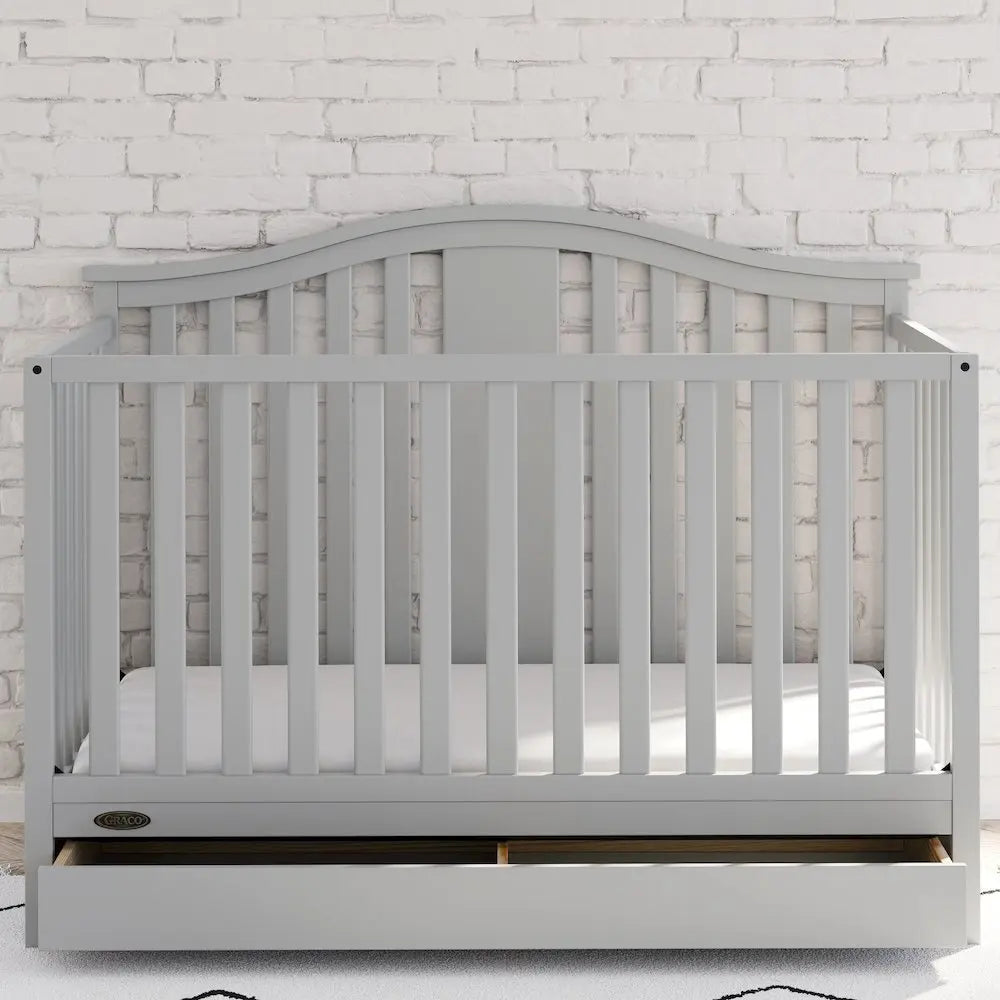 Graco Solano 4-In-1 Convertible Crib With Drawer For Nursery