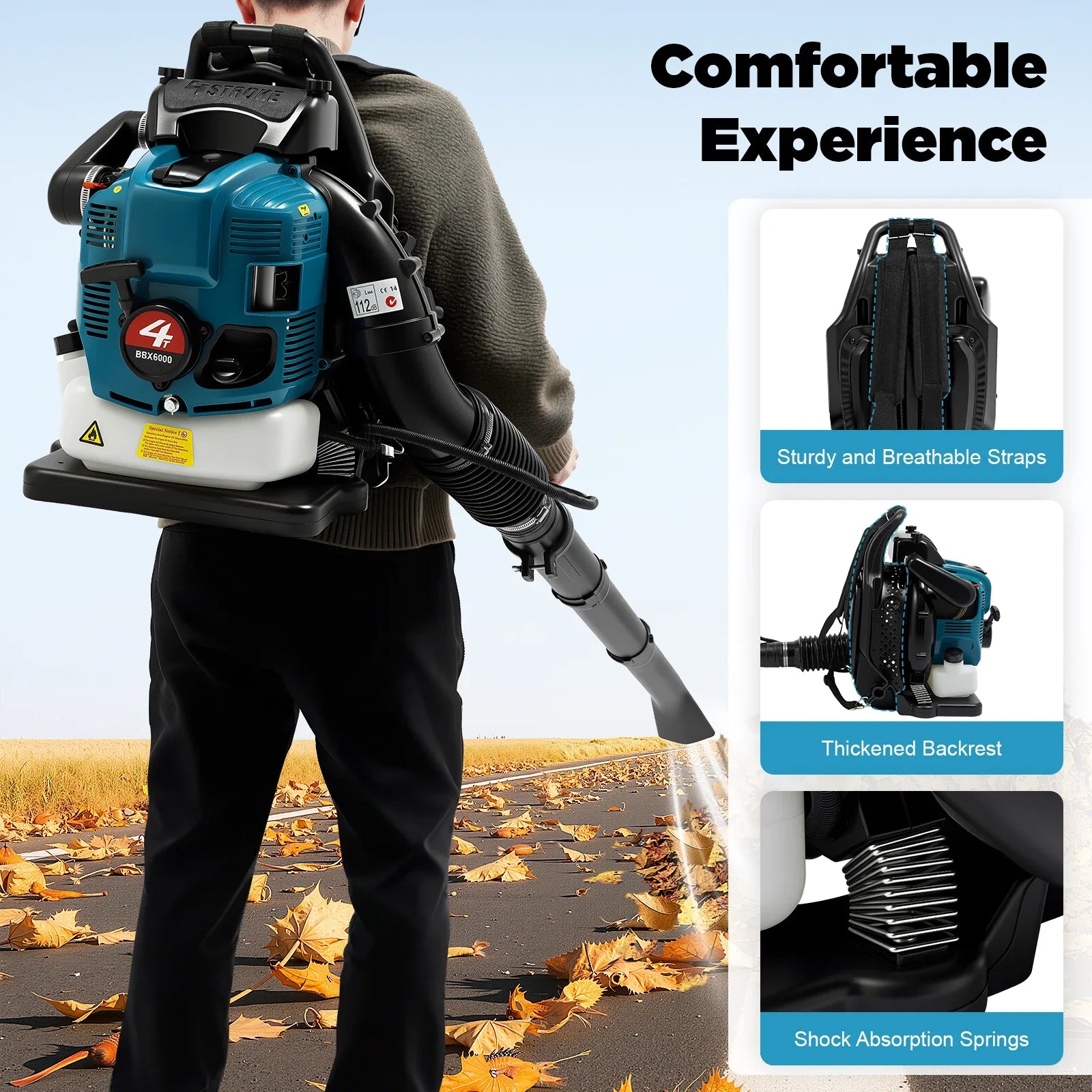 Gas Backpack Leaf Blower 4-Stroke With Cruise Control For Lawn