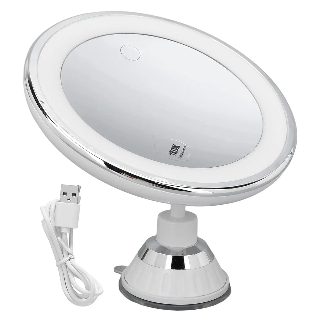 LED Makeup Mirror With 10x Magnification And Three Color Lights