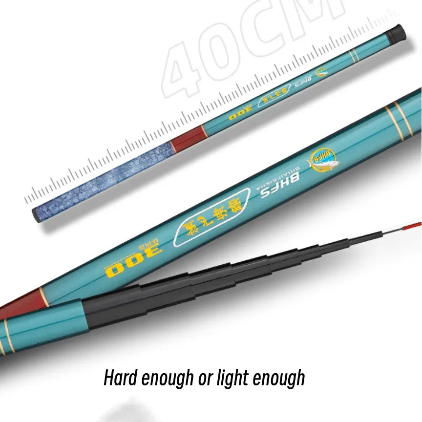 Telescopic Carbon Fiber Fishing Rod Rotating Carp Feeder Travel