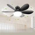 Ceiling Fan With Remote Control LED Light E27 Base