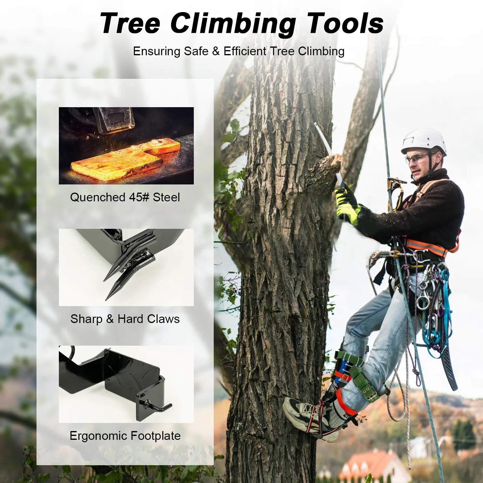 Tree Climbing Gear Set With Ascension Equipment 220lb Capacity
