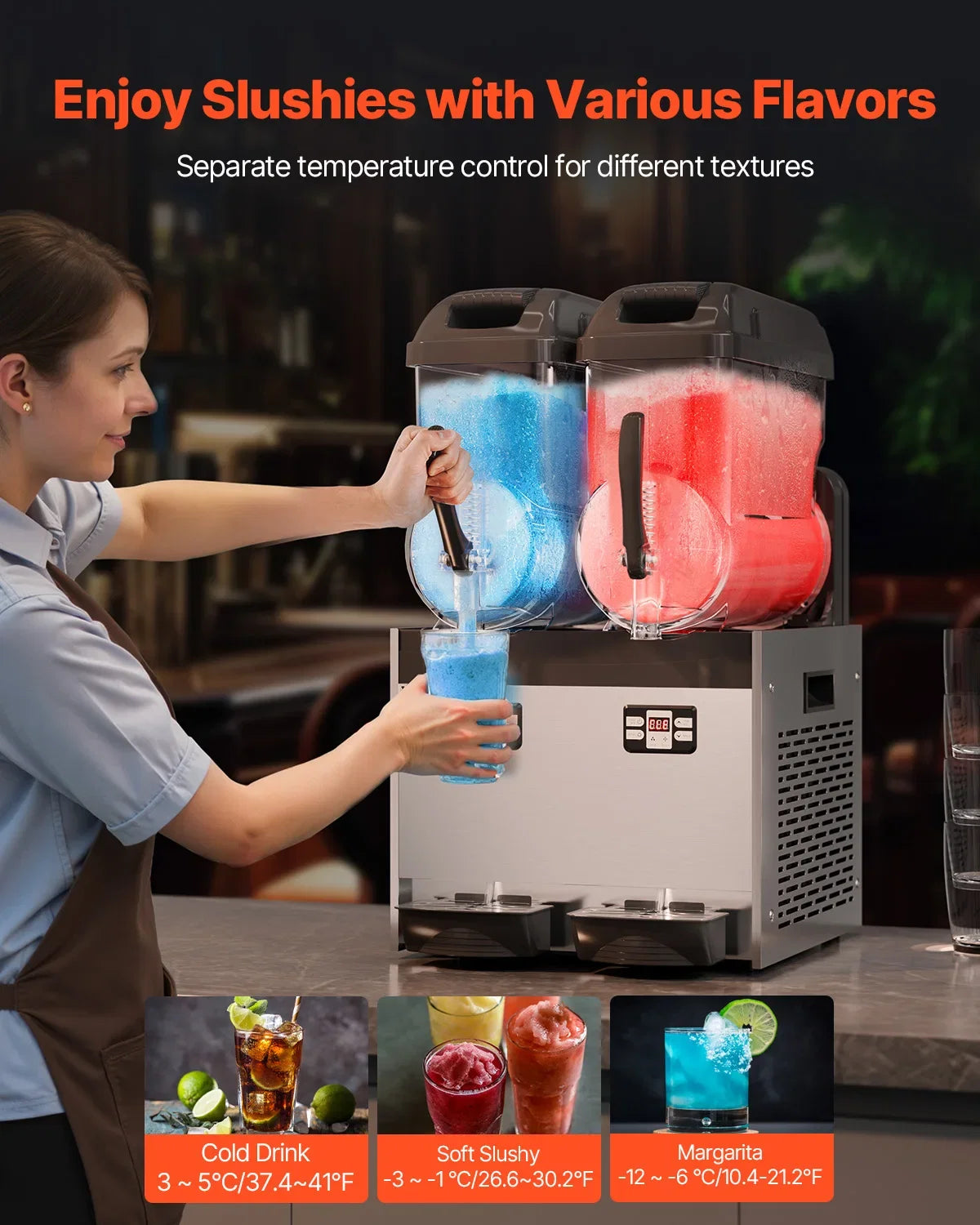 VEVOR SucceBuy Commercial Slushy Machine For Restaurants And Parties