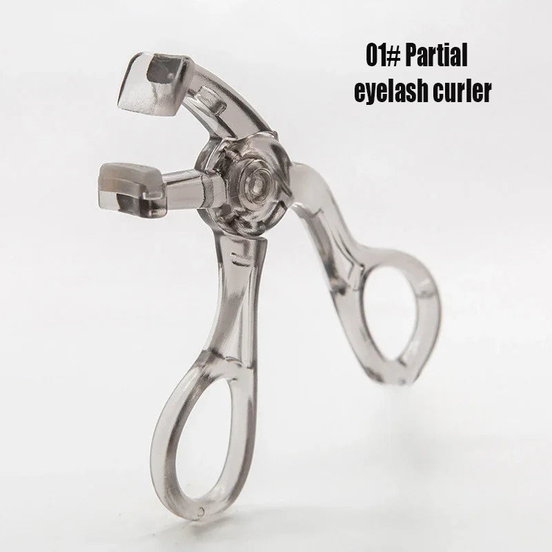 Dual Type Eyelash Curler With Comb Wide Partial Clip Long-Lasting