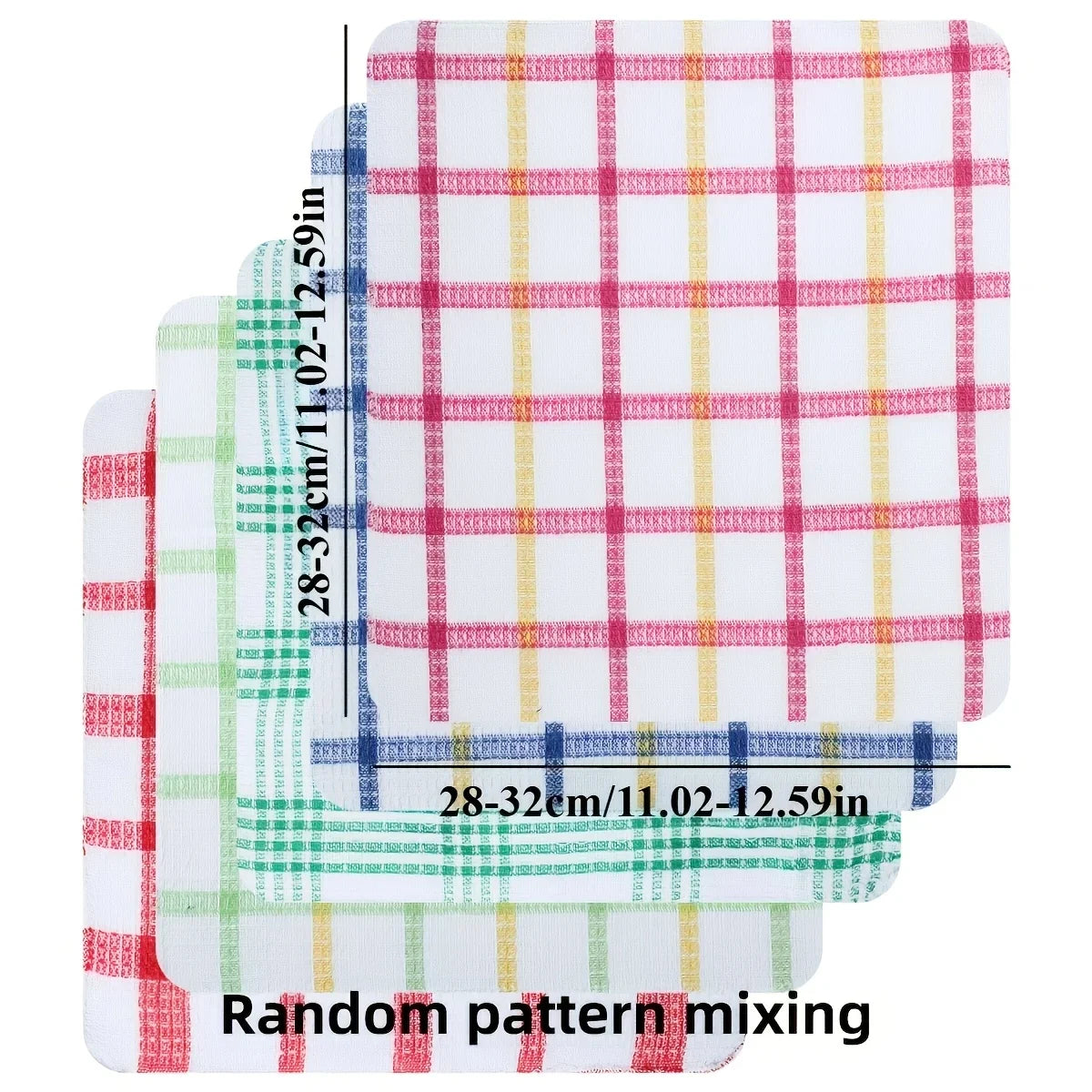 Plaid Microfiber Kitchen Towels Pack For Absorbent Dishcloths
