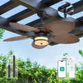 Orison Outdoor Ceiling Fan With Lights Dimmable LED 6 Speed