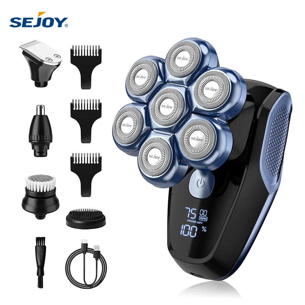 Sejoy 6-In-1 7D Head Shaver Grooming Kit