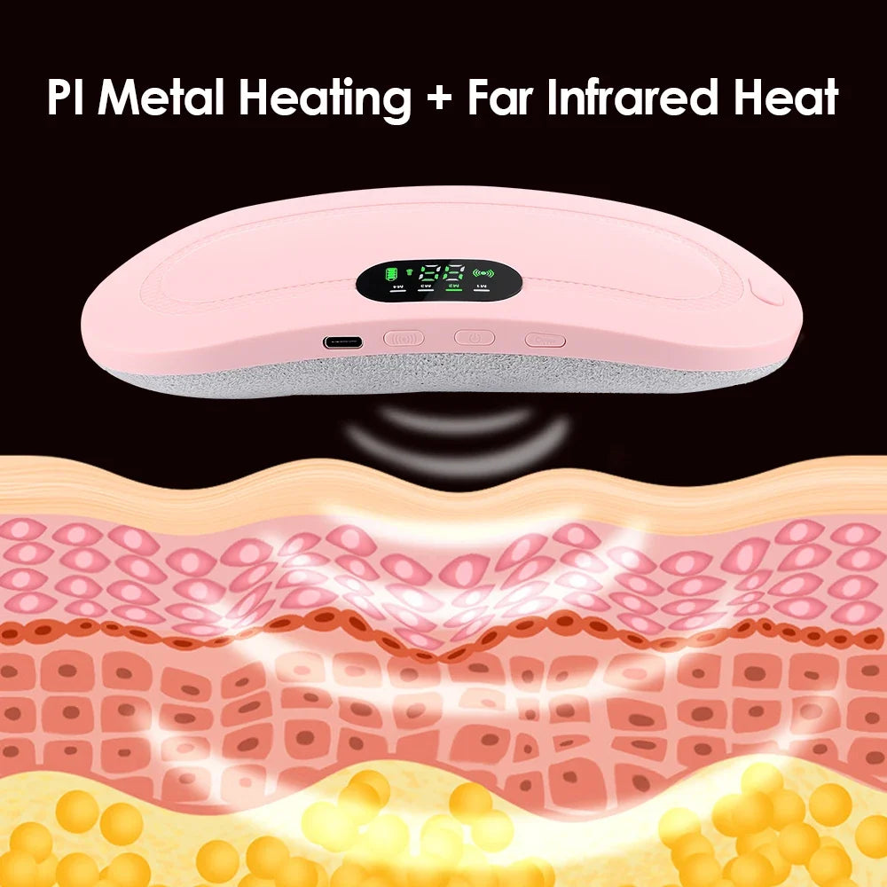 AGDOAD USB Menstrual Heating Pad With Abdominal Vibration Massager