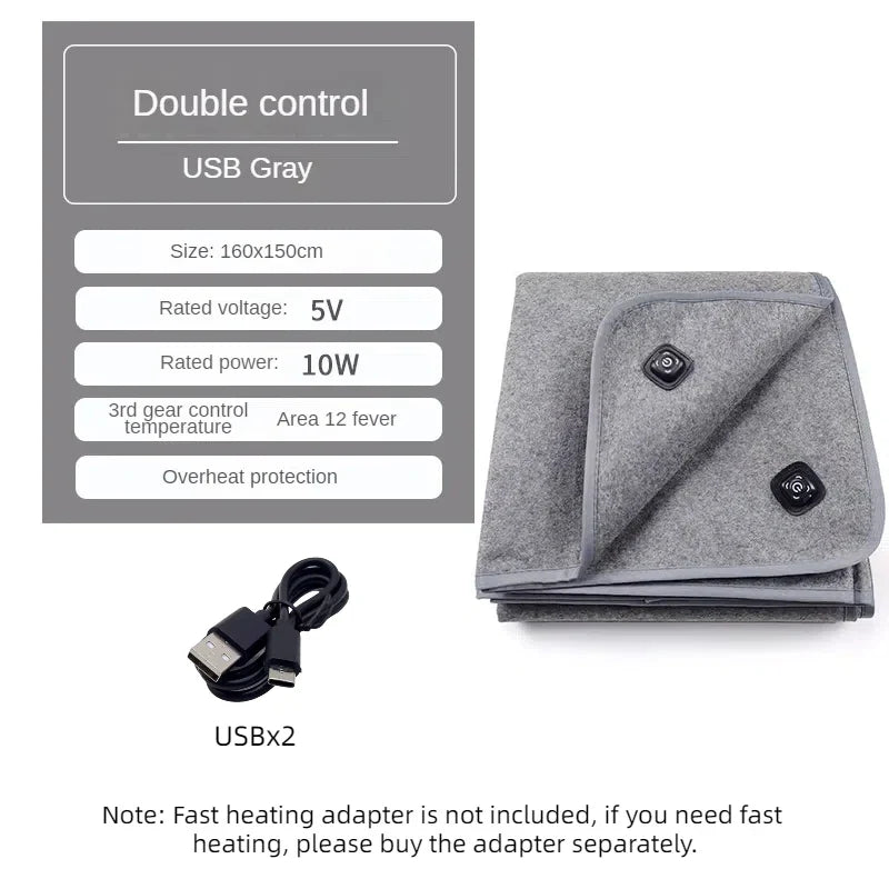 DUTRIEUX USB Electric Heating Pad With Thermostat 5V For Outdoor Camping