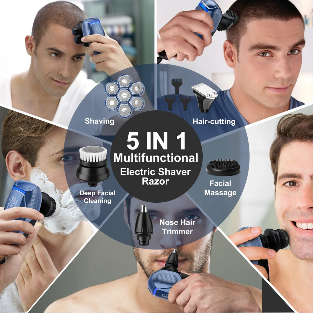 Sejoy 6-In-1 7D Head Shaver Grooming Kit