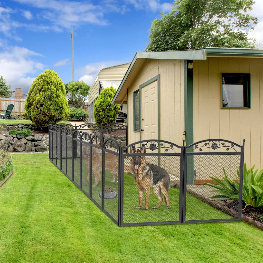 BINGOPAW 8-Panel Heavy Duty Dog Playpen Outdoor Indoor Metal Fence