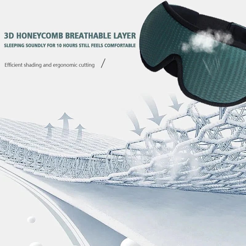3D Eye Mask – Breathable Padded Sleep Mask with Adjustable Strap