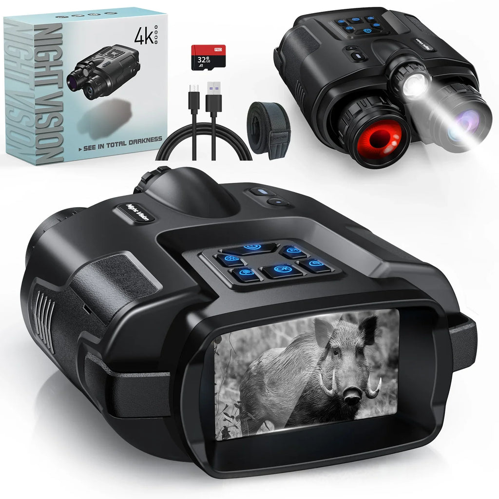 DIYIMINE Night Vision Binoculars 4K Infrared 8X Zoom Goggles