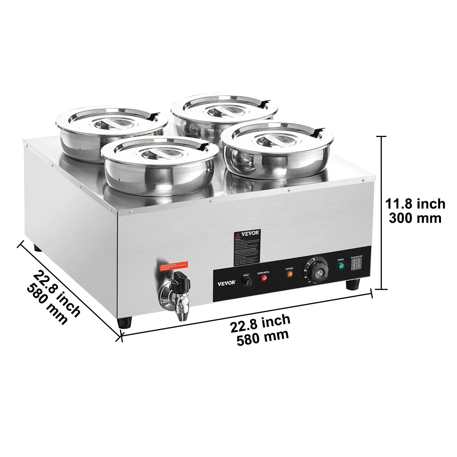 SucceBuy Electric Soup Warmer Stainless Steel Commercial Kitchens
