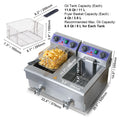 SucceBuy Electric Deep Fryer With Dual Removable Tanks