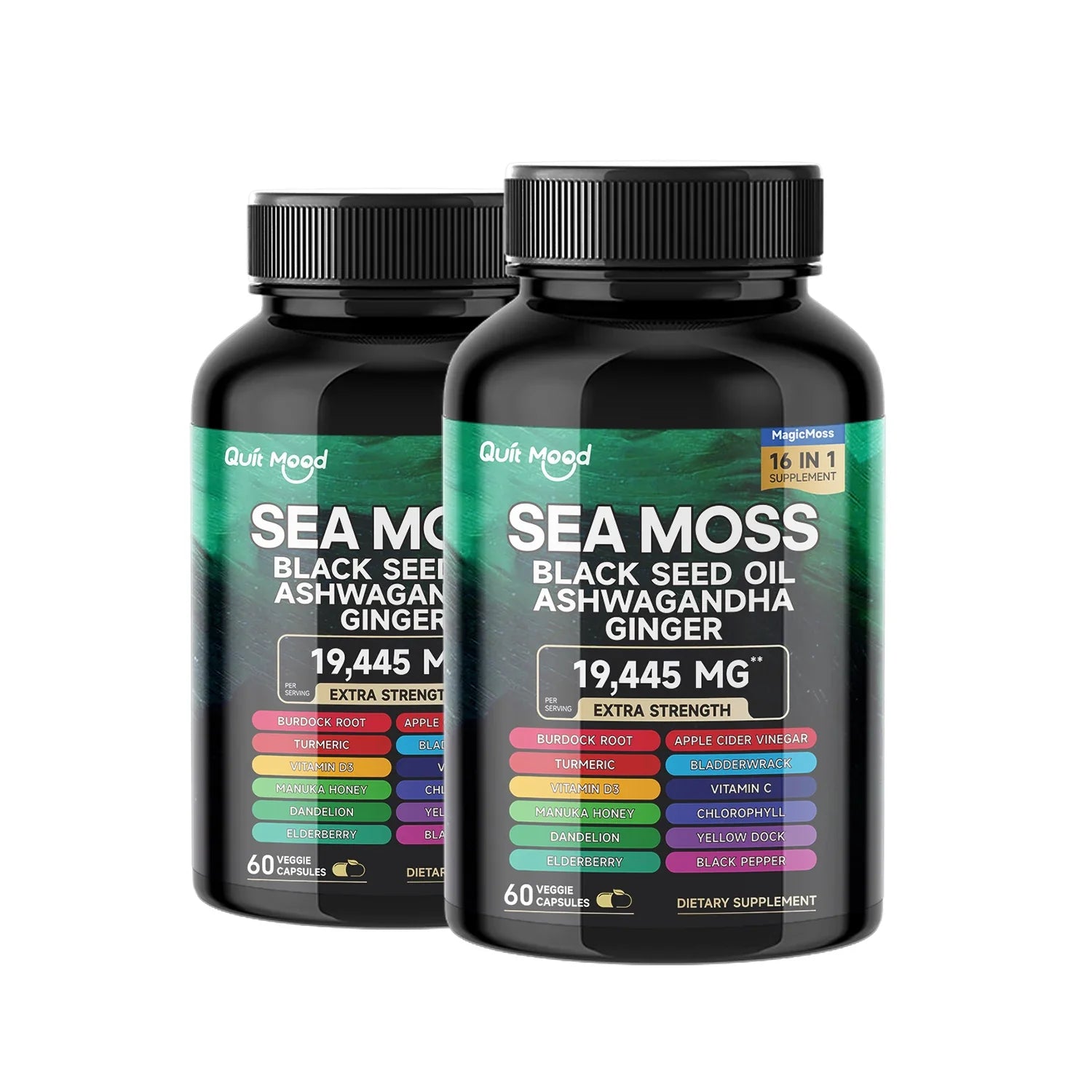 Quit Mood Sea Moss And Black Seed Oil Herbal Capsules