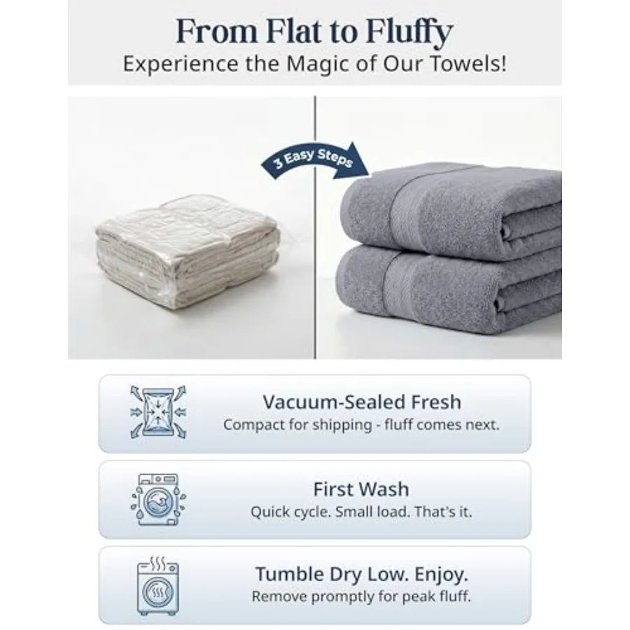 Luxury 16-Piece Bath Towel Set With Washcloths Included