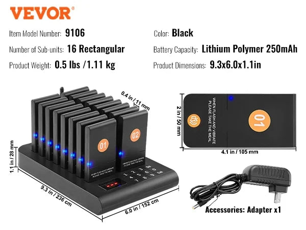 SucceBuy Restaurant Pager System With Vibration Beepers