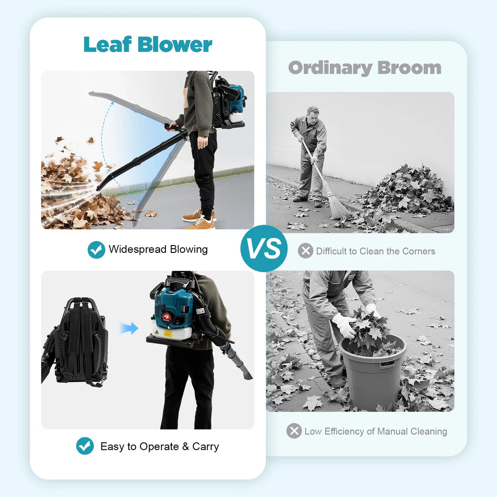 Gas Backpack Leaf Blower 4-Stroke With Cruise Control For Lawn