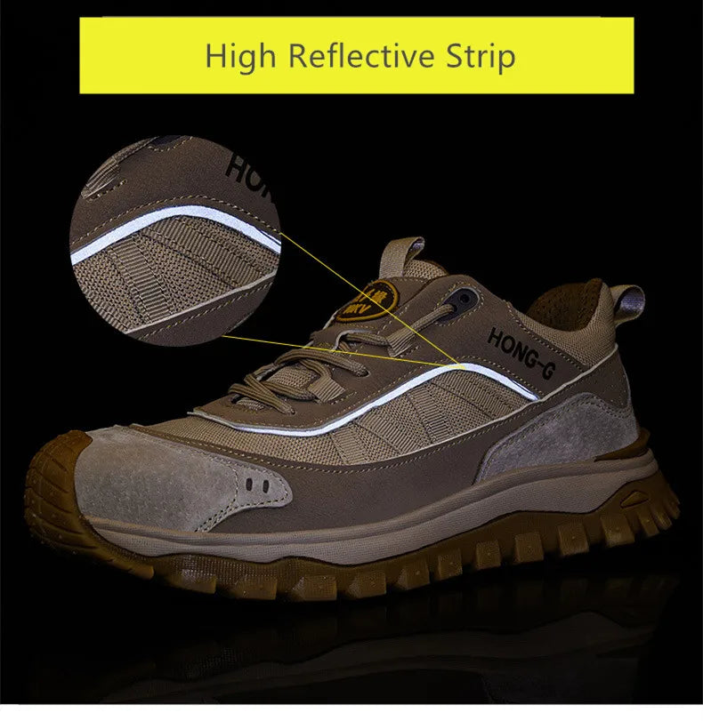 Iairay Insulated Safety Shoes Plastic Toe Cap For Men