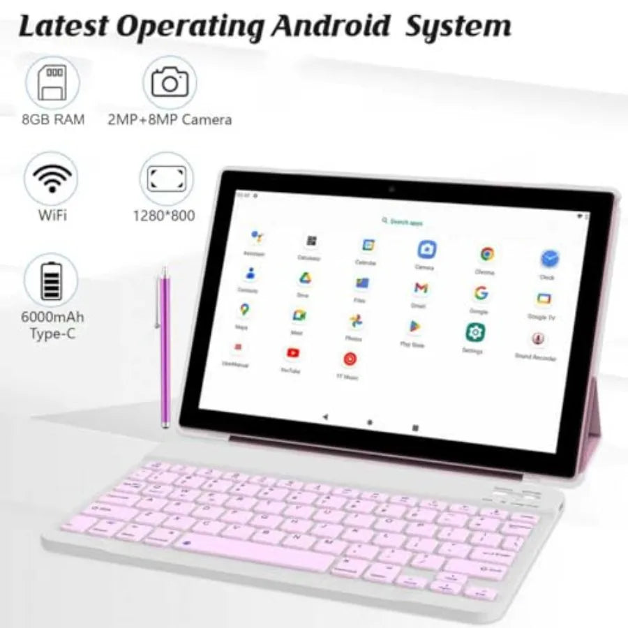 Office Tablet With Detachable Keyboard And Stylus Included