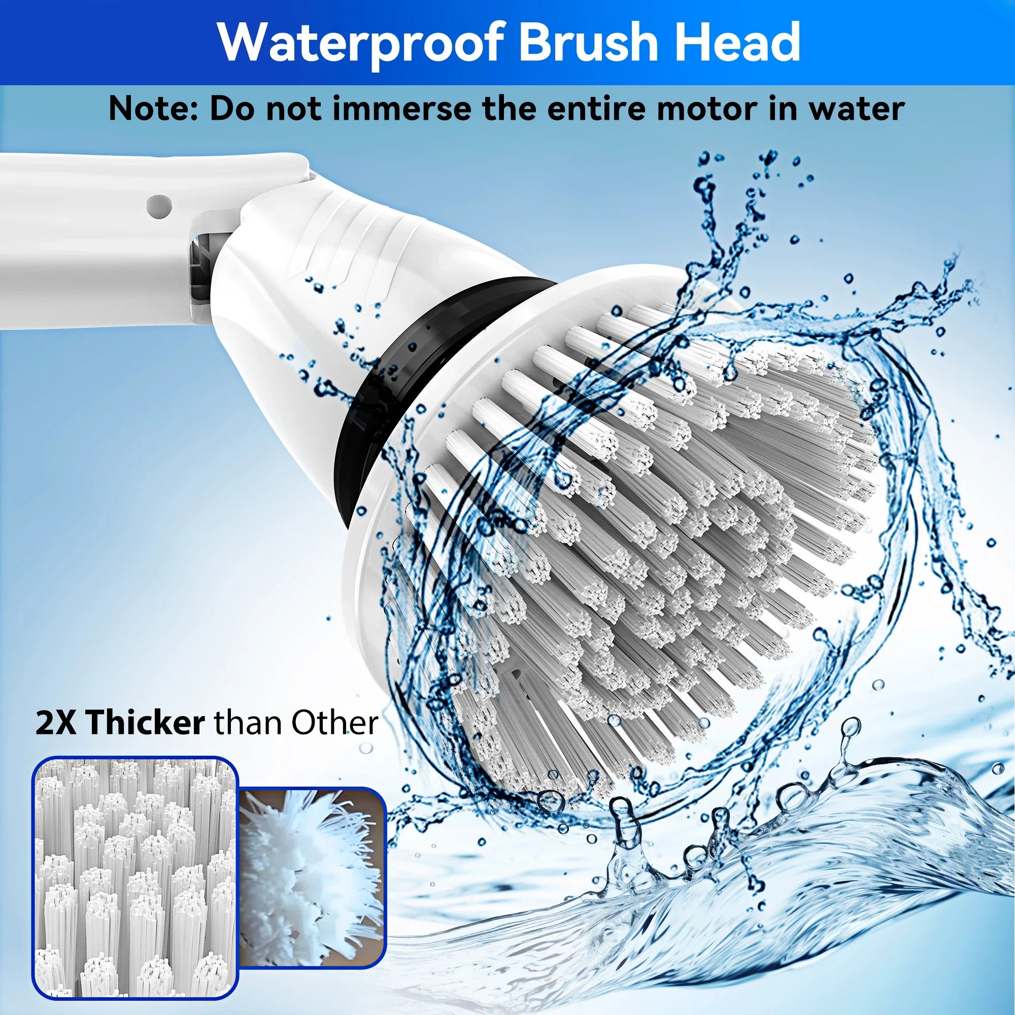 INSE Cordless Spin Scrubber 450RPM With 5 Replaceable Brushes
