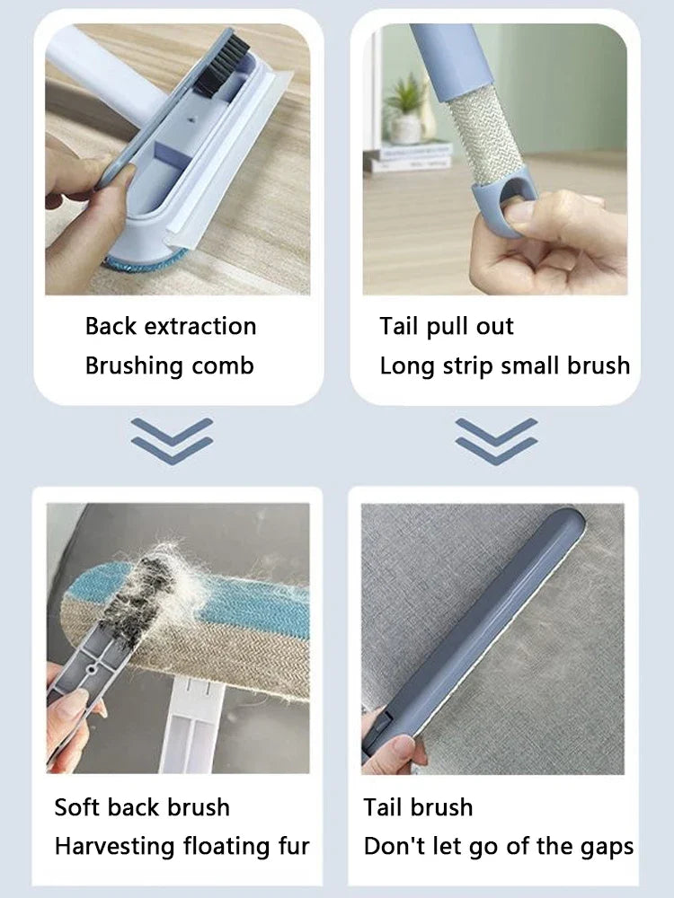 Long Handle Pet Hair Remover Brush for Effortless Cleaning