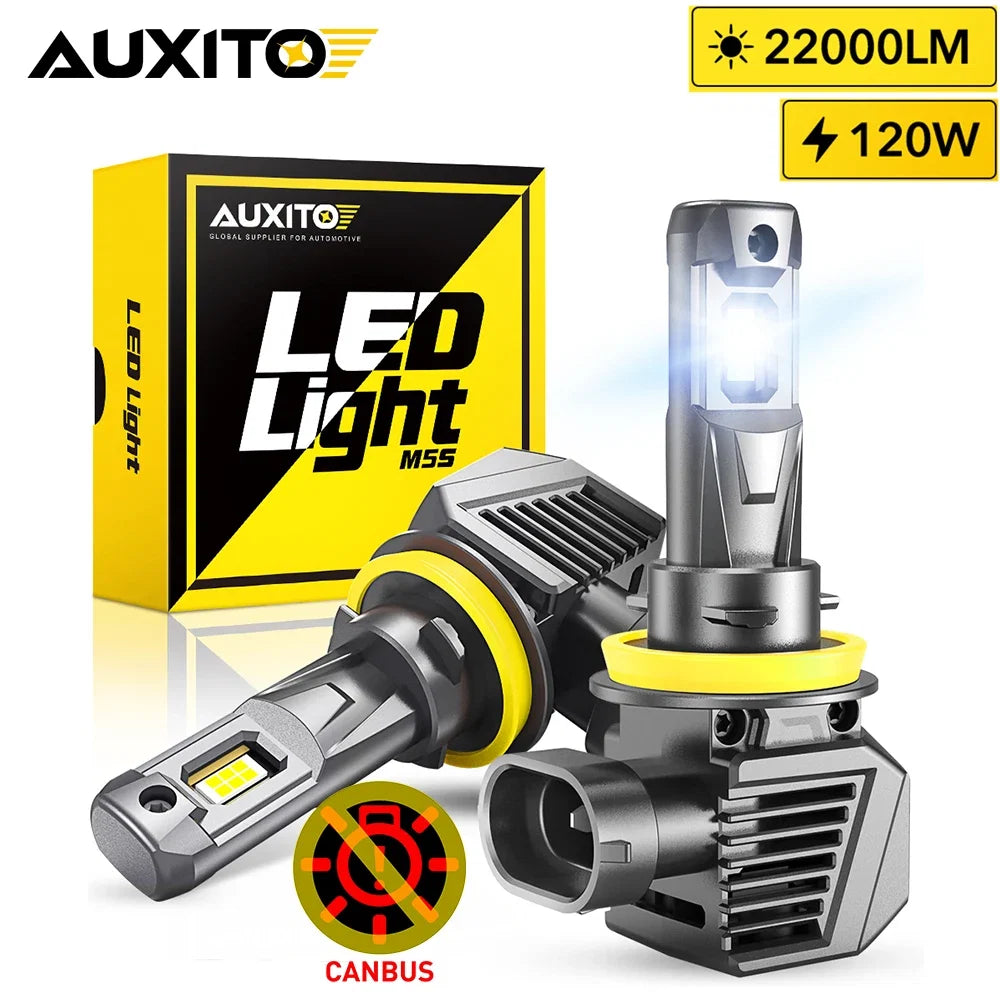 AUXITO 120W LED Headlight Kit 22000LM H11 H9