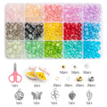 Glass Beads Bracelet Making Kit – 28 Colors 8mm Crystal & Gemstone Beads with DIY Jewelry Accessories