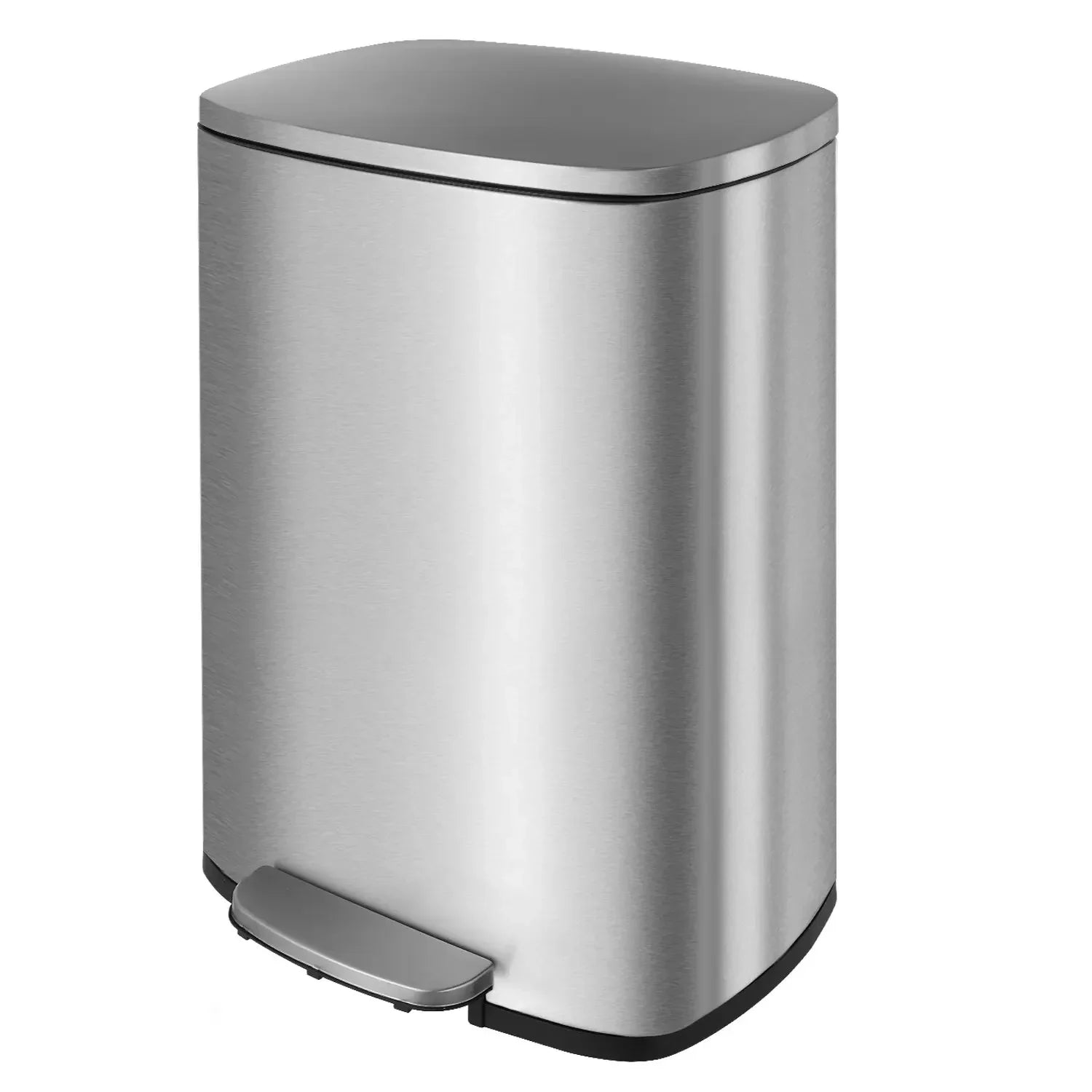 Stainless Steel Kitchen Step Trash Can With Foot Pedal