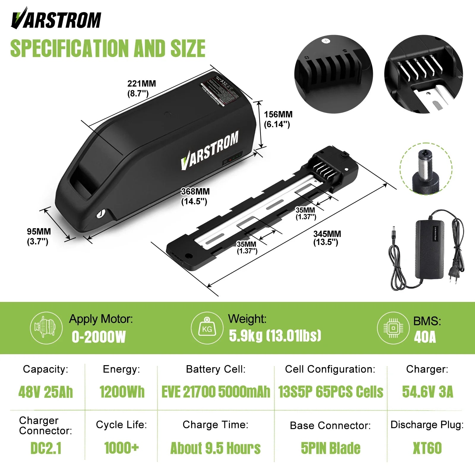 Hailong Max 48V 30Ah Ebike Battery Pack With 40A BMS