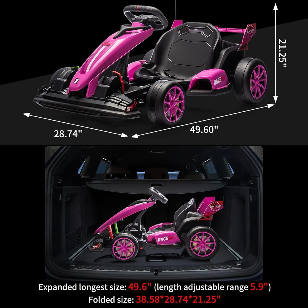 HiMISSE 24V Electric Ride On Car For Kids Drift Kart