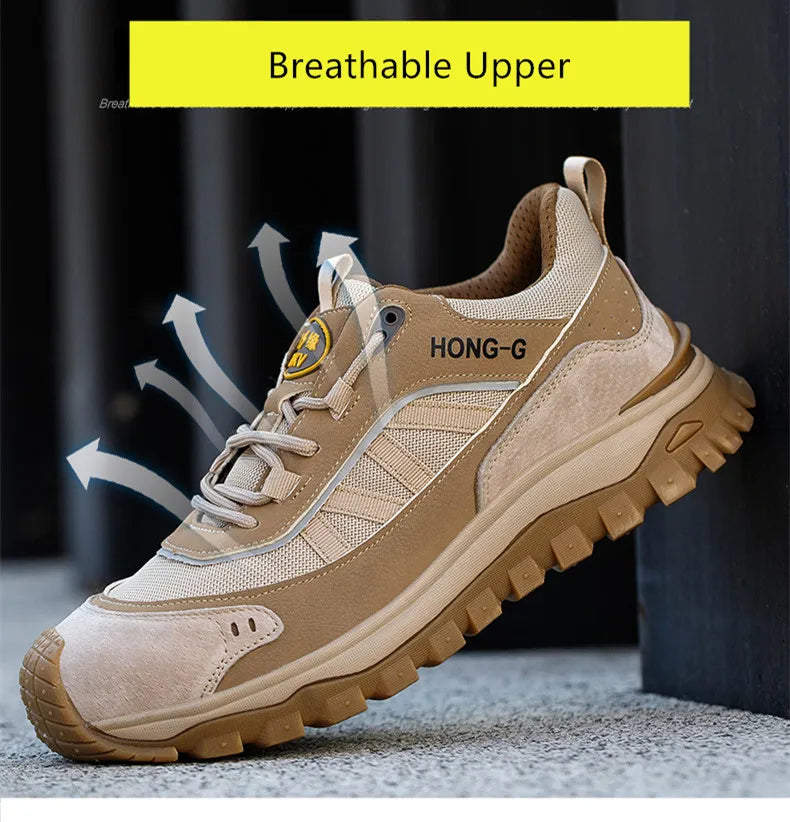 Iairay Insulated Safety Shoes Plastic Toe Cap For Men