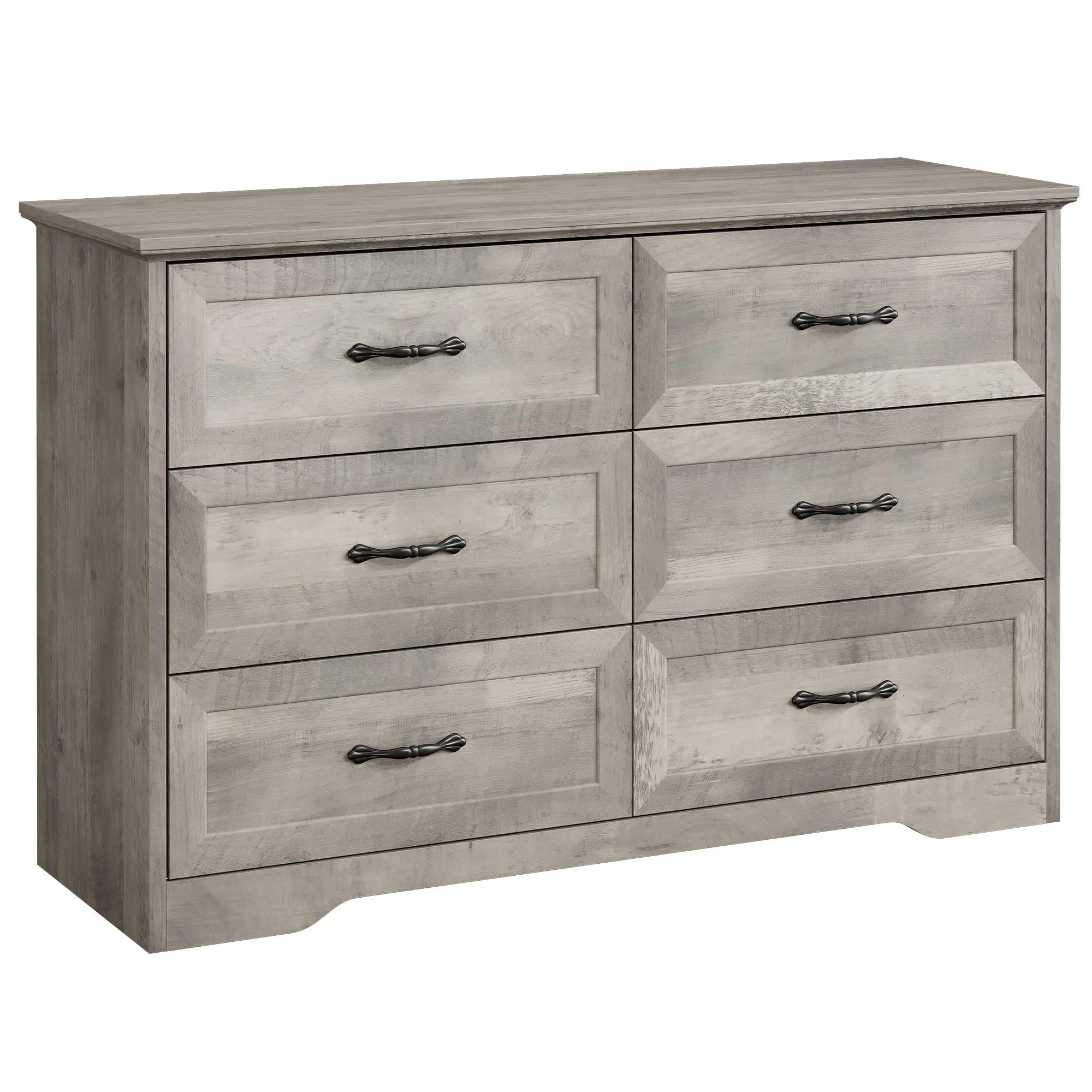 Studyset 6 Drawer Wood Dresser For Bedroom And Living Room
