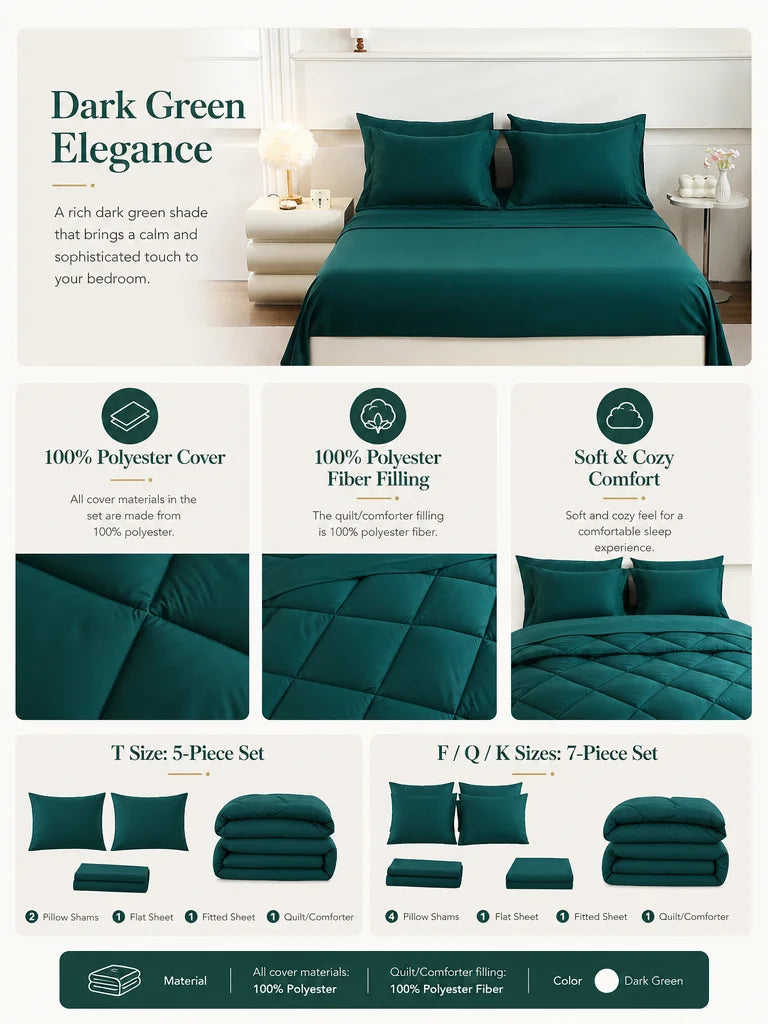 EasYum Bedding Sets 5 To 7 Piece Comforter Sheet Pillowcases