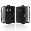 3-Way Waterproof Wall Mount Speakers Black
