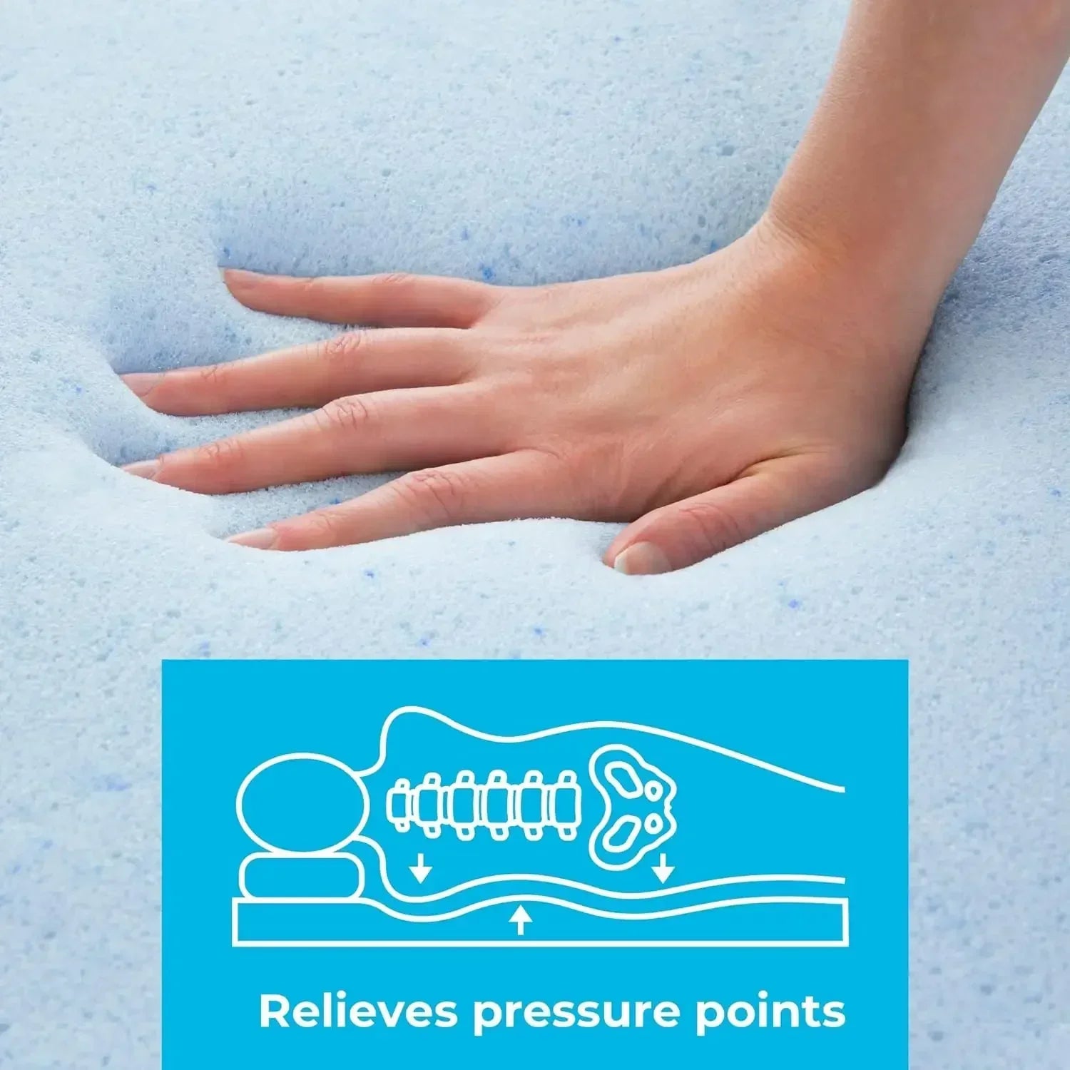 Gel Infused Memory Foam Mattress Topper – Cooling Full Mattress Pad