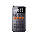 FM Mini Radio with Dual Antenna Black