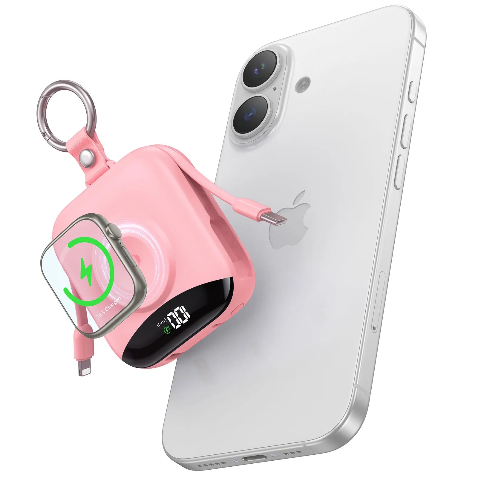 10000mAh Apple Watch Power Bank With Lightning-Type-C Cables