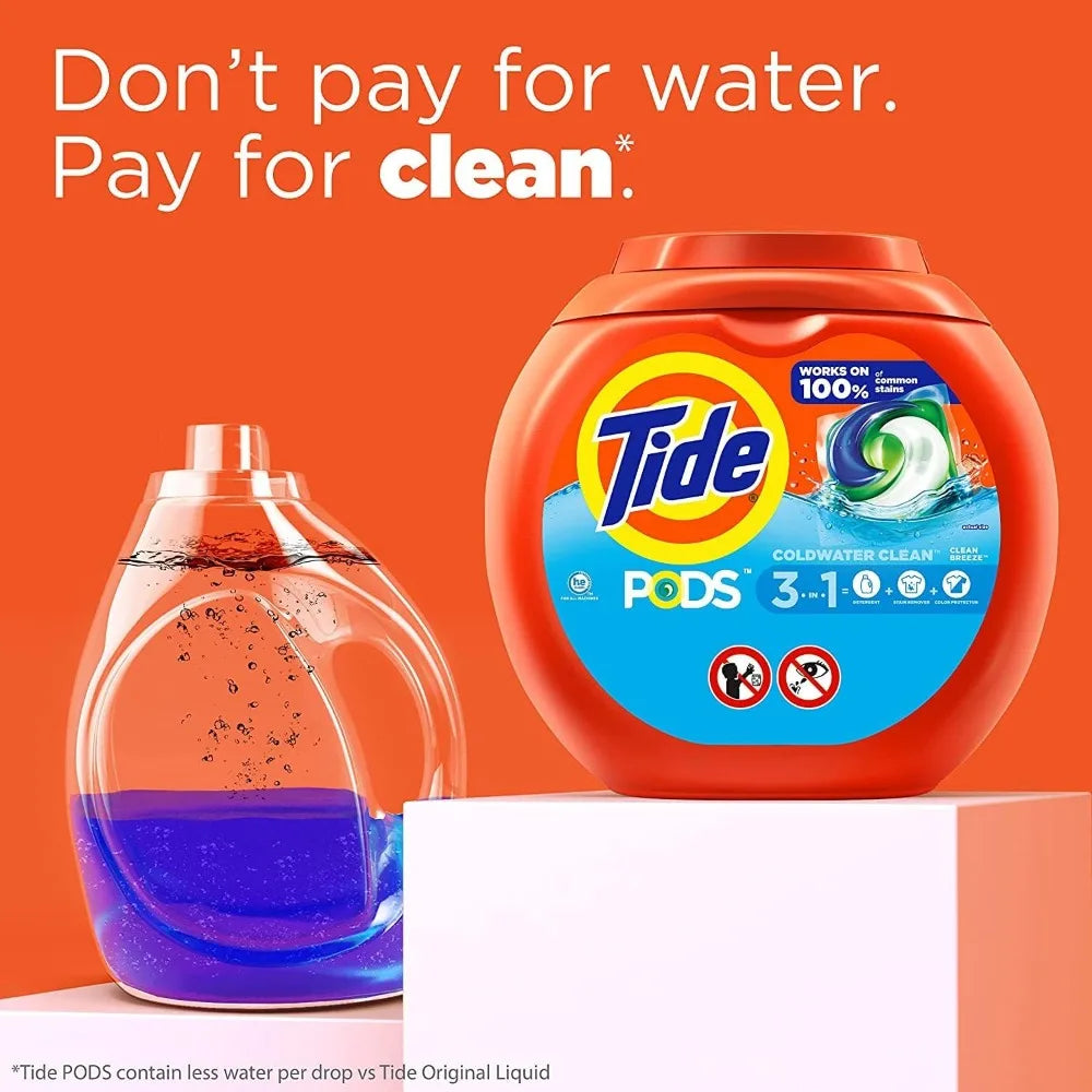 Fresh Scent Laundry Detergent Pods 3-In-1 Clean Capsules