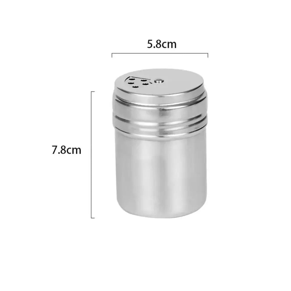 Stainless Steel Spice Jar With Rotating Cover Salt Sugar Shaker