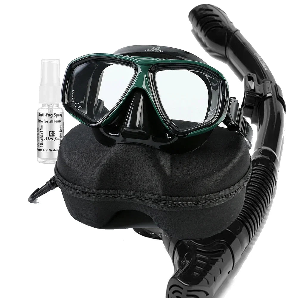 DIVE&SAIL Scuba Mask Snorkel Set Tempered Glass