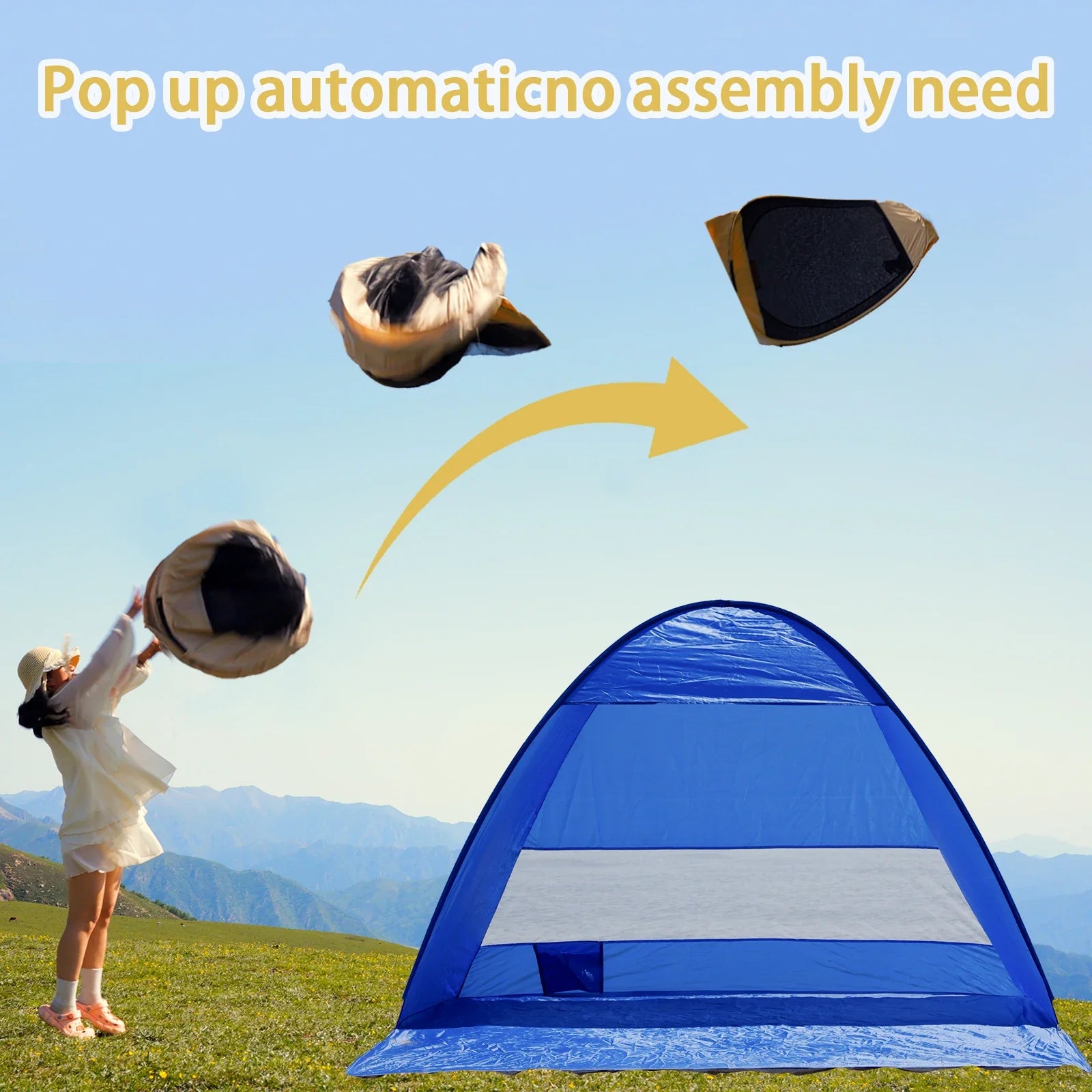 Pakicetus Pop Up Beach Tent With Handbag For Outdoor Camping