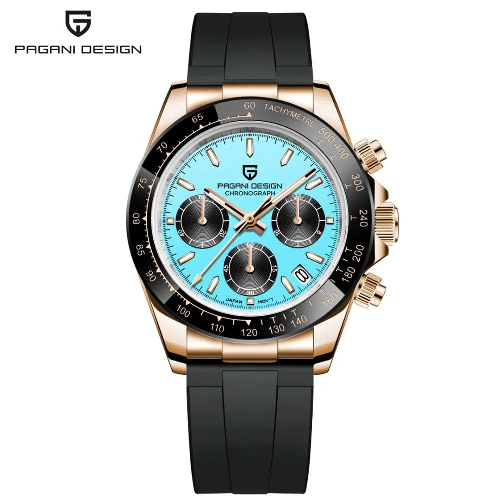 PAGANI DESIGN Mens Chronograph Quartz Watch Waterproof Wristwatch
