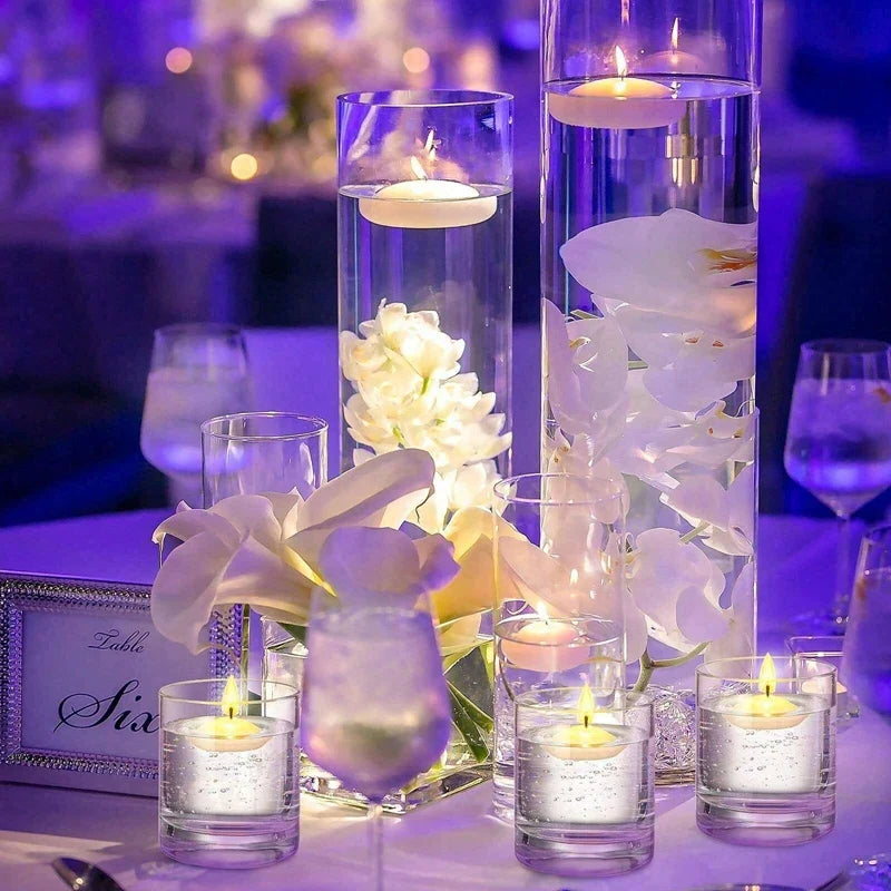 6/10/16Pcs Unscented Discs Candles Floating For Valentine's Day Party Wedding Home Bathtub Decor Romantic Confession Candlelight