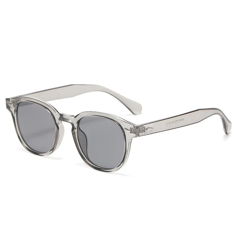 Retro Round Sunglasses Rivet Design UV400 Leopard Print
