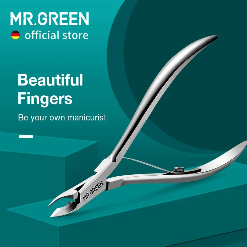 MR.GREEN Nail Cuticle Nipper Manicure Scissors Stainless Steel Clipper