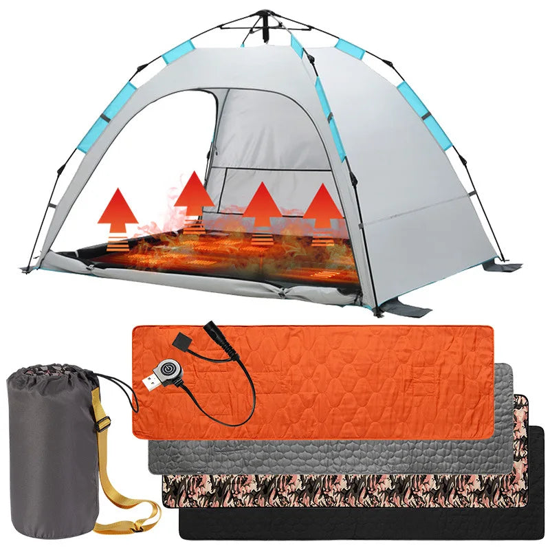 NONECN Outdoor USB Heated Sleeping Pad With 5 Heating Zones